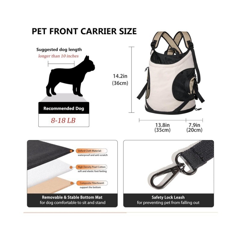 Rucsac de transport pentru pisică pentru utilizare în aer liber, portabil, respirabil, ușor, poliester, capacitate până la 8 kg