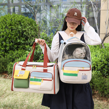 Чанта за домашни любимци: раница за котки, Oxford плат, произход Хебей, средна вместимост, твърдост: средна до мека