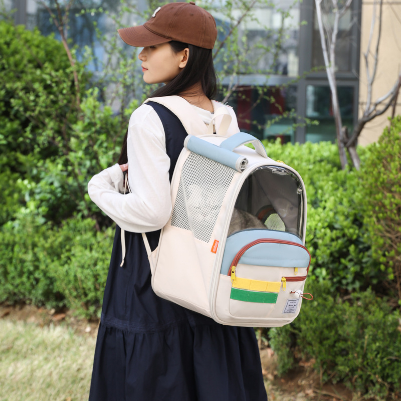 Чанта за домашни любимци: раница за котки, Oxford плат, произход Хебей, средна вместимост, твърдост: средна до мека