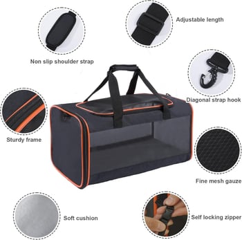 Autóba tervezett háziállat-táska, nagy kapacitású, hordozható macska- és kiskutyatartó, multifunkcionális váll- és crossbody táska