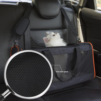 Autóba tervezett háziállat-táska, nagy kapacitású, hordozható macska- és kiskutyatartó, multifunkcionális váll- és crossbody táska