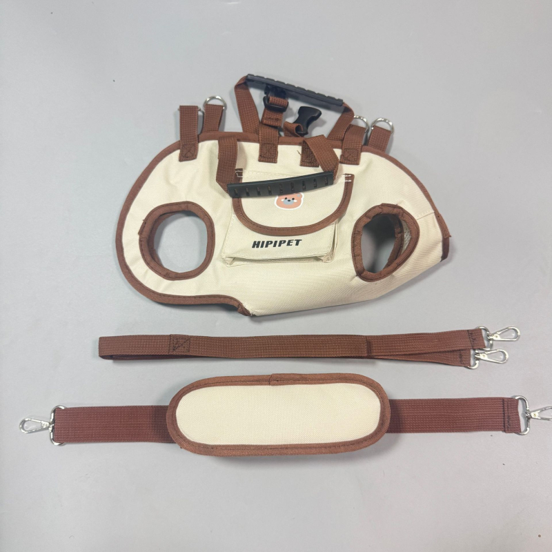Légáteresztő kutya crossbody hátizsák kézi fogantyúval