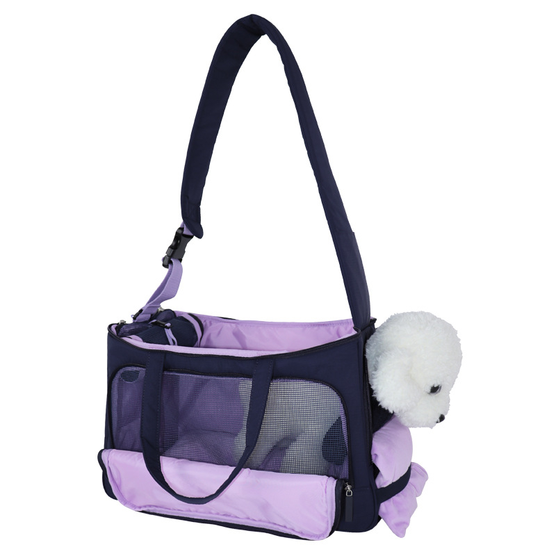 Vállon át vihető vászon kisállat hátizsák, crossbody dizájn, 30L kapacitás, légáteresztő, egyedi logó nyomtatás