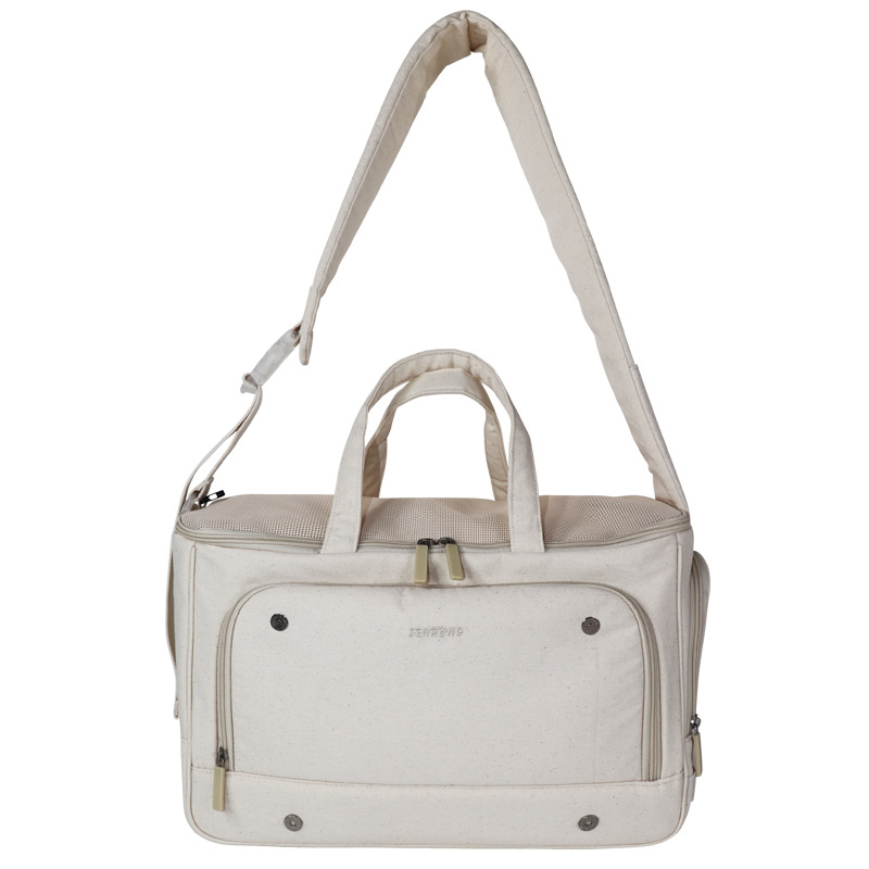 Vállon át vihető vászon kisállat hátizsák, crossbody dizájn, 30L kapacitás, légáteresztő, egyedi logó nyomtatás