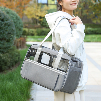 Портативна чанта за домашни любимци с презрамка и голям обем (Материал: Oxford; Капацитет: 50; Марка: Hanfeng; Твърдост: Средна до мека)