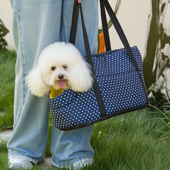 Чанта за домашни любимци — дишаща раница за котки и малки кучета, полиестер, еднородна шарка, мека