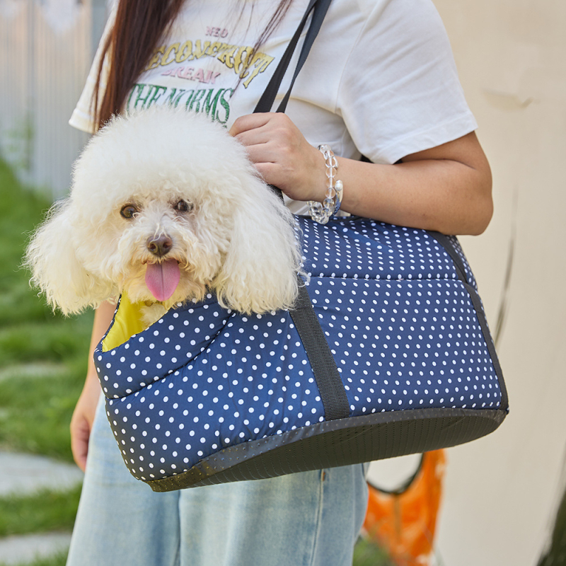 Чанта за домашни любимци — дишаща раница за котки и малки кучета, полиестер, еднородна шарка, мека