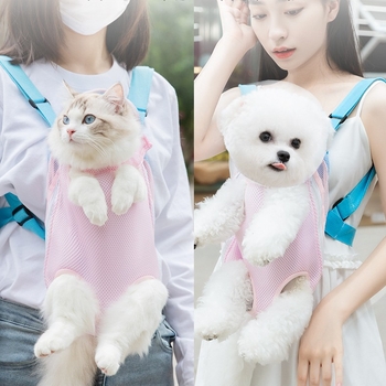 Batoh pre domáce zvieratá pre psy a mačky — polyester, jednofarebný vzor, stredne mäkká tvrdosť