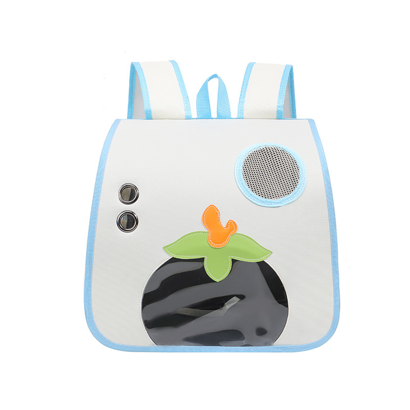 Раница за котки - лека, дишаща найлонова раница за домашни любимци, едноцветна, средна твърдост (найлон; едноцветна; средна твърдост; раница за домашни любимци)