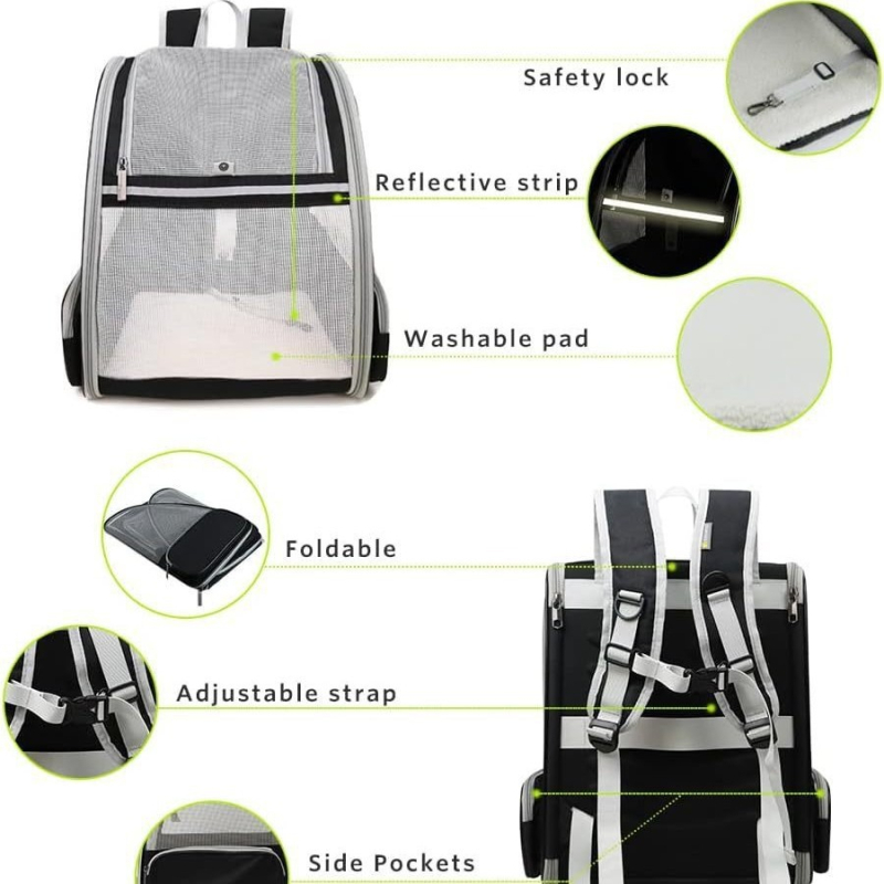 Torba za kućne ljubimce, Oxford tkanina, kapacitet 20–30, srednja tvrdoća