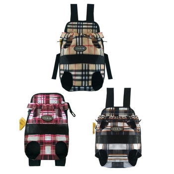 Putni ruksak za kućne ljubimce – platnena konstrukcija, prugasti dizajn, za pse i mačke, kapacitet do 15 kg