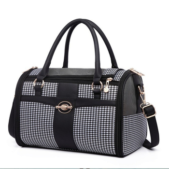 Torba za nošenje kućnih ljubimaca za mačke i male pse — poliester, uzorak Houndstooth, srednja čvrstoća, kapacitet 0,5–4 kg, brenda Royal Want