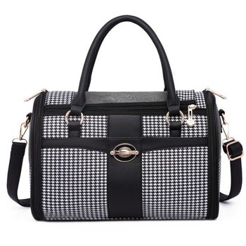 Torba za nošenje kućnih ljubimaca za mačke i male pse — poliester, uzorak Houndstooth, srednja čvrstoća, kapacitet 0,5–4 kg, brenda Royal Want