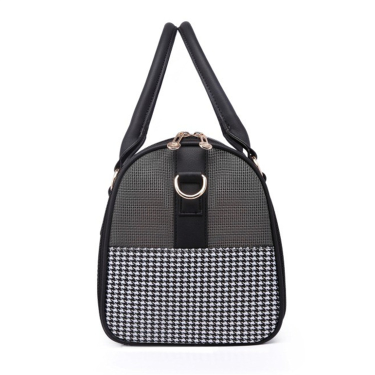 Torba za nošenje kućnih ljubimaca za mačke i male pse — poliester, uzorak Houndstooth, srednja čvrstoća, kapacitet 0,5–4 kg, brenda Royal Want