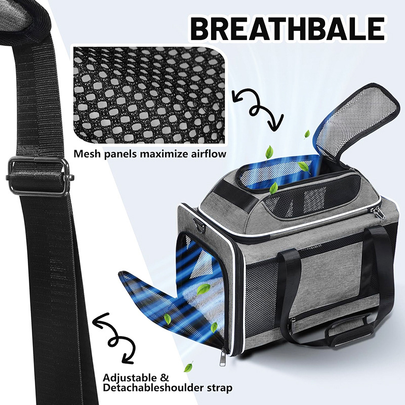 Autóba szerelhető táska háziállatok számára, hordozható, macska és kistestű kutyák számára, acélváz, nylonháló és báránygyapjú párna