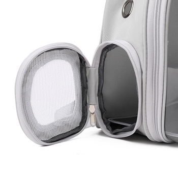 Átlátszó macska szállító hátizsák, hordozható PVC anyag, Hebei eredet, panorámás dizájn, közepes keménység