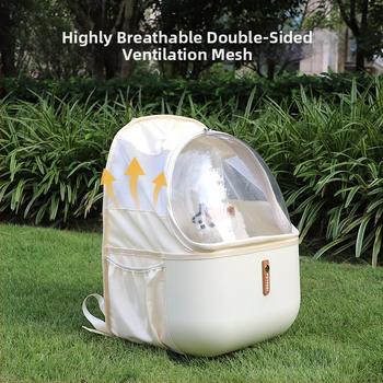 Űrkapu formájú háziállat hátizsák macskák és kutyák számára, nagy kapacitású, ABS anyagú, hordozható