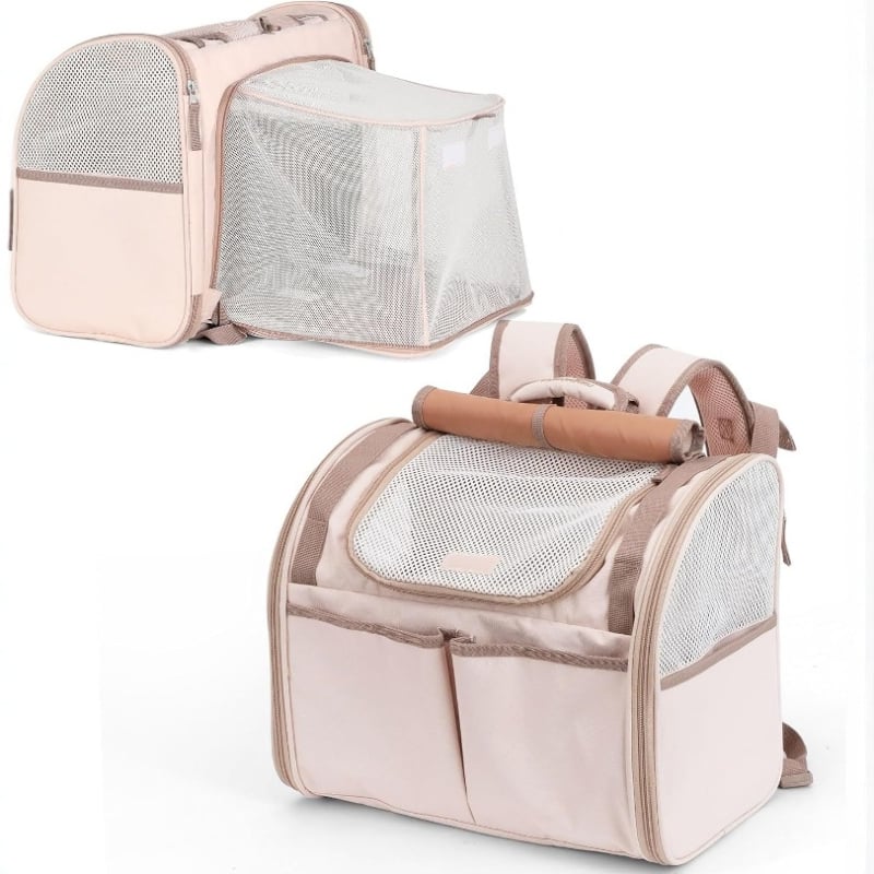 Macska hátizsák, Oxford anyag, közepes kapacitás, egyszínű minta, közepes–puha keménység