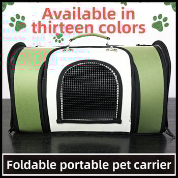 Longjiji Oxford Ranac za kućne ljubimce — Sklopiva torba za putovanje za mačke i pse