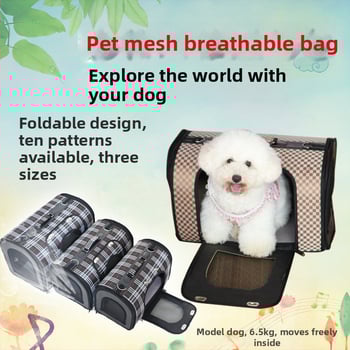 Longjiji Oxford Ranac za kućne ljubimce — Sklopiva torba za putovanje za mačke i pse