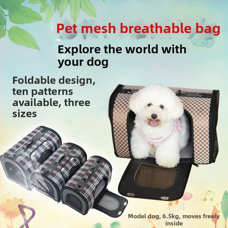 Longjiji Oxford Ranac za kućne ljubimce — Sklopiva torba za putovanje za mačke i pse