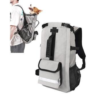 Rucsac pentru animale de companie pentru călătorii, material Oxford, capacitate 1, model monocrom