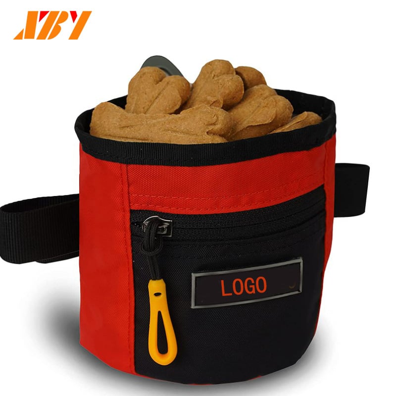 Geantă pentru gustări de câine, material Oxford, capacitate 10, model solid, textură mediu-moale