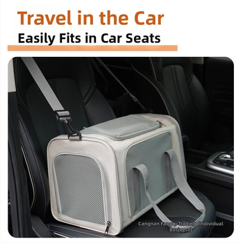 Macska- és kisállat-táska – hordozható, összecsukható, lélegző (Anyag: textil; Márka: Fangqi chain; Mintázat: egyszínű; Keménység: közepes)