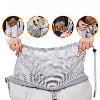 Geantă pliabilă pentru animale de companie, rucsac crossbody pentru pisici și câini mici, poliester, capacitate până la 7,5 kg