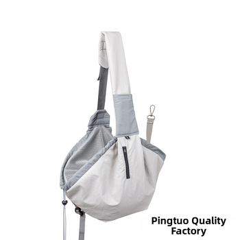 Geantă pliabilă pentru animale de companie, rucsac crossbody pentru pisici și câini mici, poliester, capacitate până la 7,5 kg