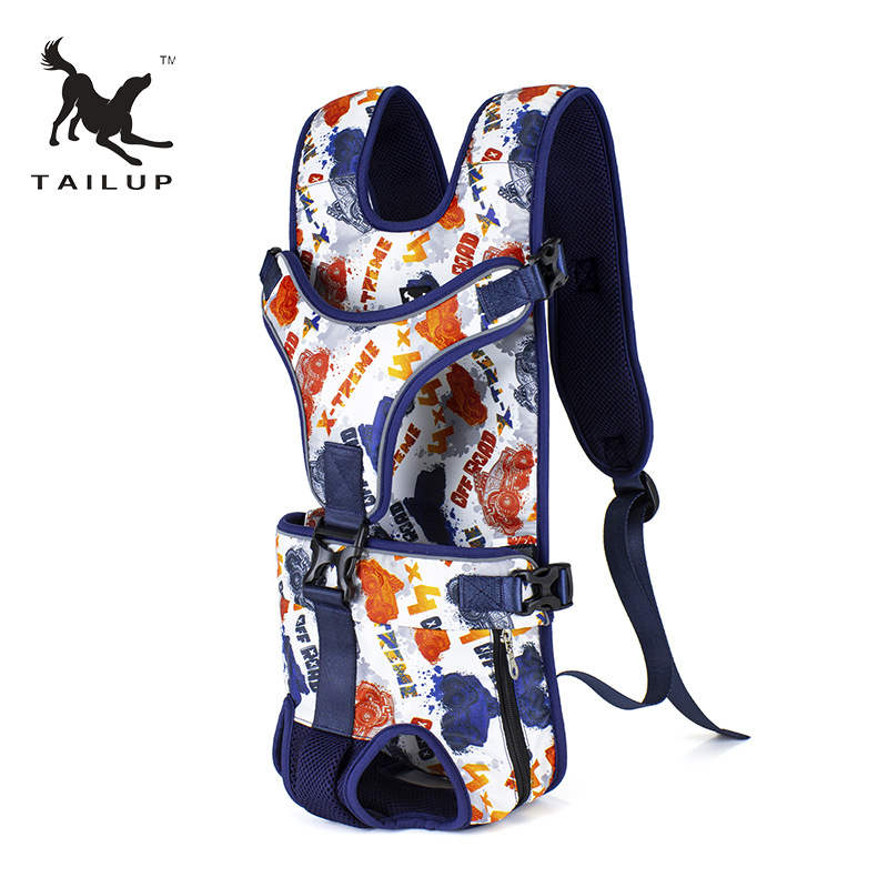 TAILUP Geantă pentru piept pentru animale de companie cu cataramă — Rucsac reglabil pentru câini, imprimeu camuflaj, țesătură Oxford