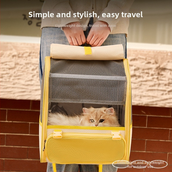 Macska kiránduló hátizsák, légáteresztő és összecsukható, 8 kg kapacitás, Oxford anyag