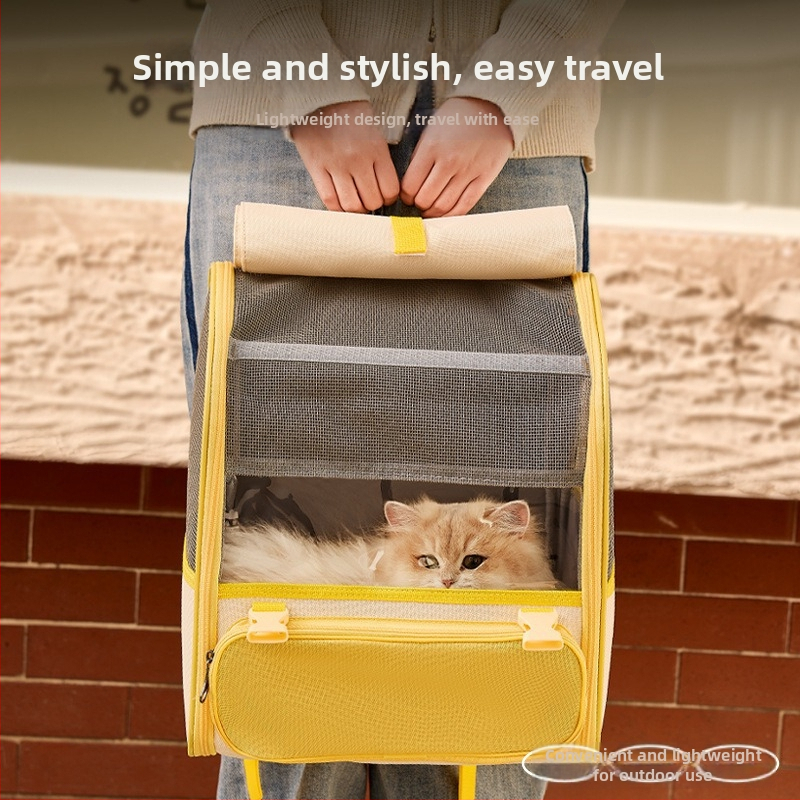 Katės išvykai kuprinė, kvėpuojanti ir sulankstoma, 8 kg talpa, Oxford audinys