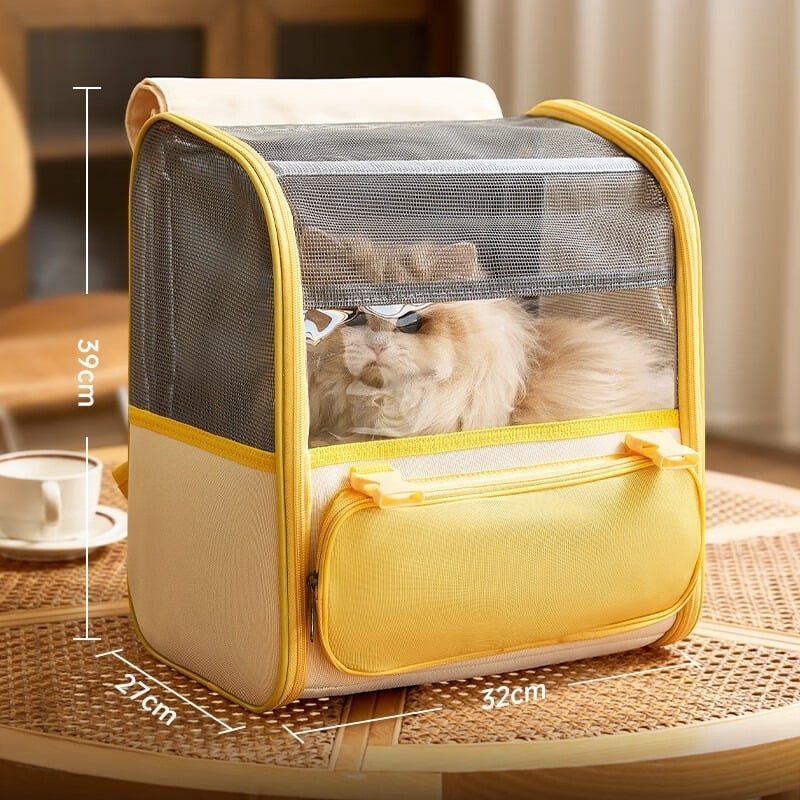 Macska kiránduló hátizsák, légáteresztő és összecsukható, 8 kg kapacitás, Oxford anyag