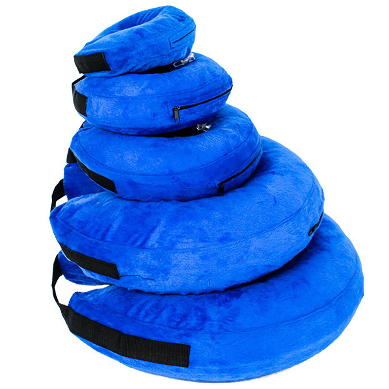 Felfújható kutyanyakörv PVC és flanel anyagból, levehető és mosható, monokróm mintázat, japán/koreai stílus