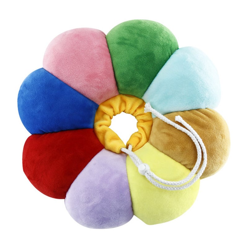 Elizabethán gallér állatoknak - napraforgó minta, puha PP pamut, karikatúra stílus, anti nyalogatás, márka Aite Chong