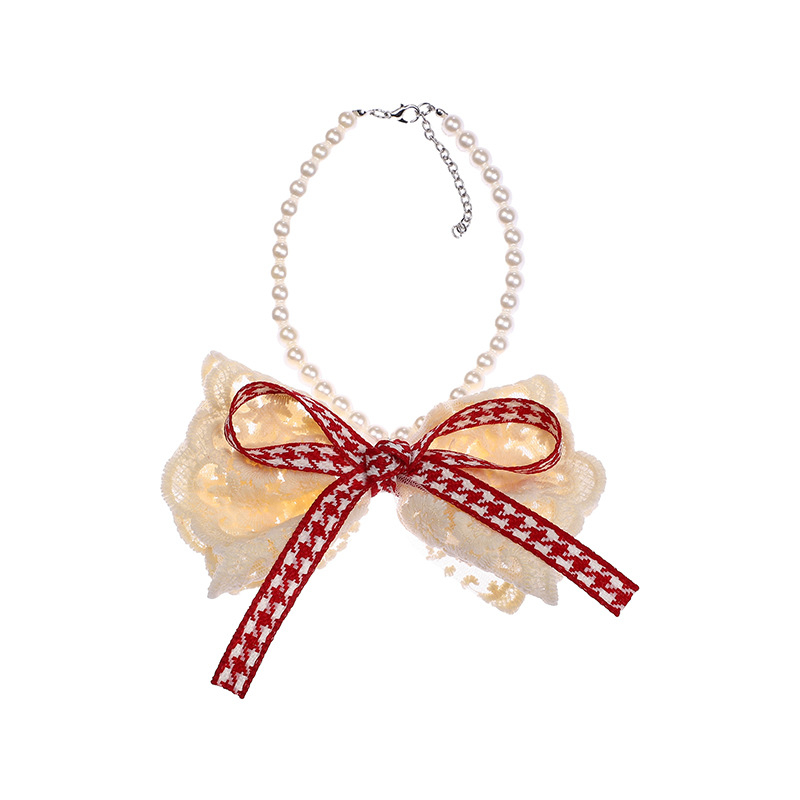 Κολάρο κατοικίδιων με δαντέλα για γάτες και σκύλους, φιογκάκι, οργάνζα, στυλ πριγκίπισσας, κατάλληλο για γάμους και εορτές