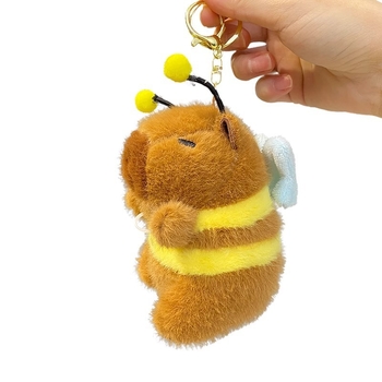 Capybara kulcstartó plüss játék mozgatható szárnyakkal (rövid plüss, PP pamut töltet)
