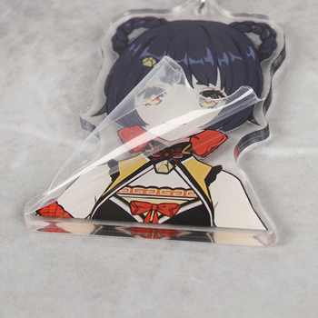 Prilagođeni akrilni privjesak za ključeve, dizajn s karikaturalnim tekstom u anime stilu, visokokvalitetni dojam, Zhongtao brend