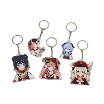 Prilagođeni akrilni privjesak za ključeve, dizajn s karikaturalnim tekstom u anime stilu, visokokvalitetni dojam, Zhongtao brend