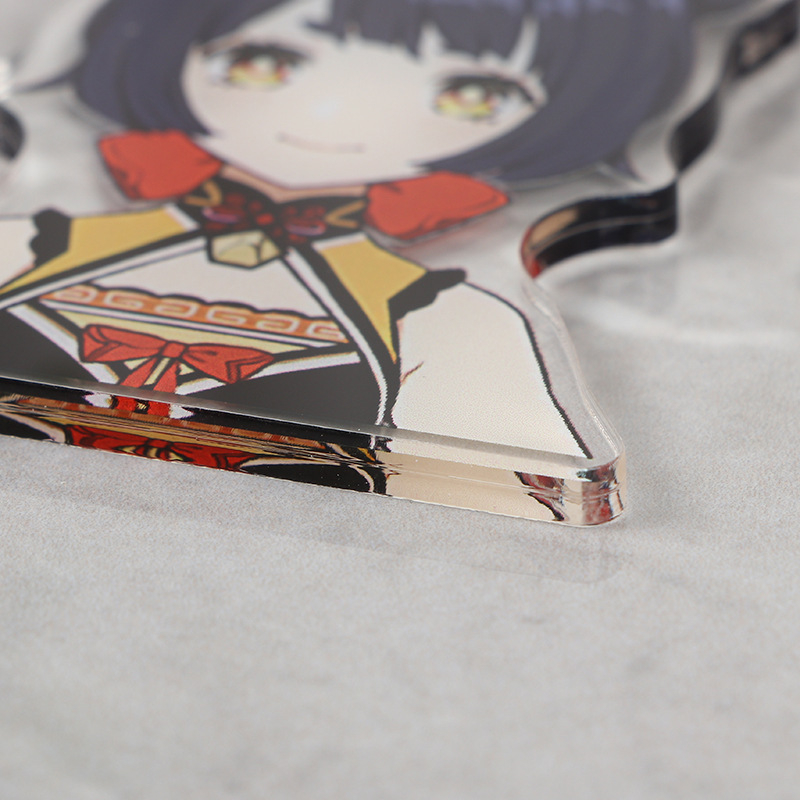 Prilagođeni akrilni privjesak za ključeve, dizajn s karikaturalnim tekstom u anime stilu, visokokvalitetni dojam, Zhongtao brend