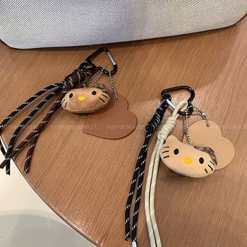 Ключодържател с леопардов мотив и пухена материя, корейски стил, Otherplus