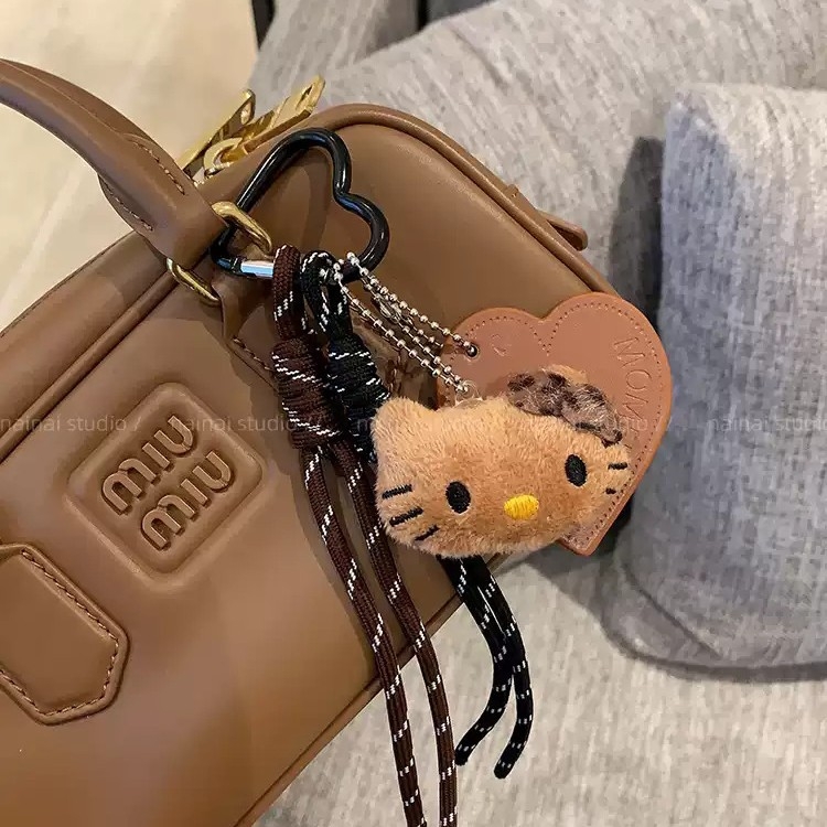 Ключодържател с леопардов мотив и пухена материя, корейски стил, Otherplus