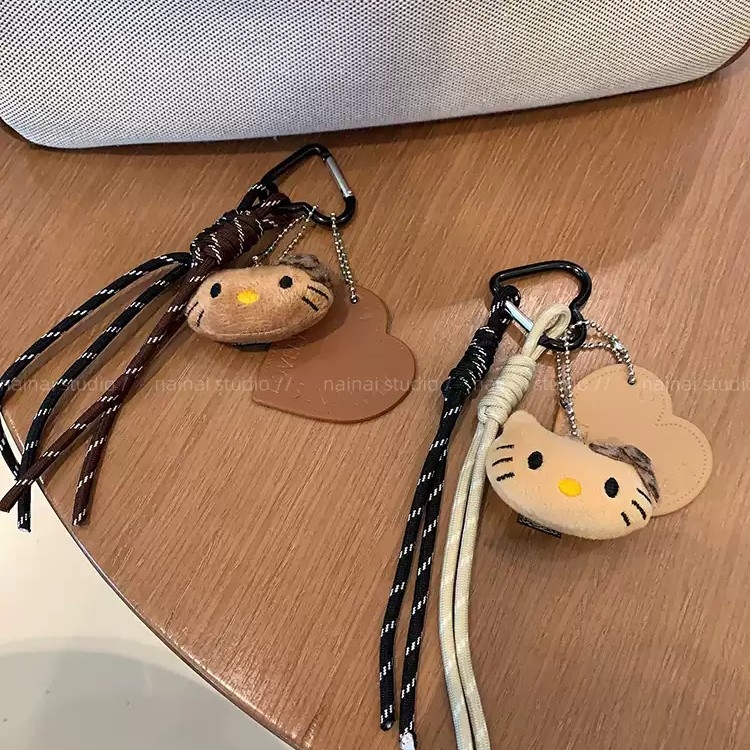 Ключодържател с леопардов мотив и пухена материя, корейски стил, Otherplus