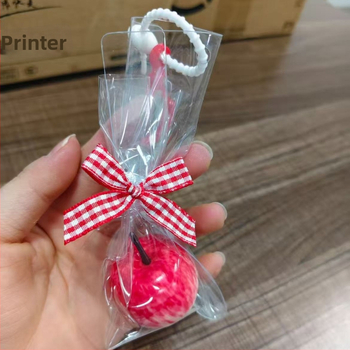 Ключодържател с мотив ябълка, плат, въжен каиш, модерен стил, подарък за двойки