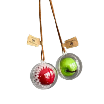 Ключодържател с мотив ябълка, плат, въжен каиш, модерен стил, подарък за двойки