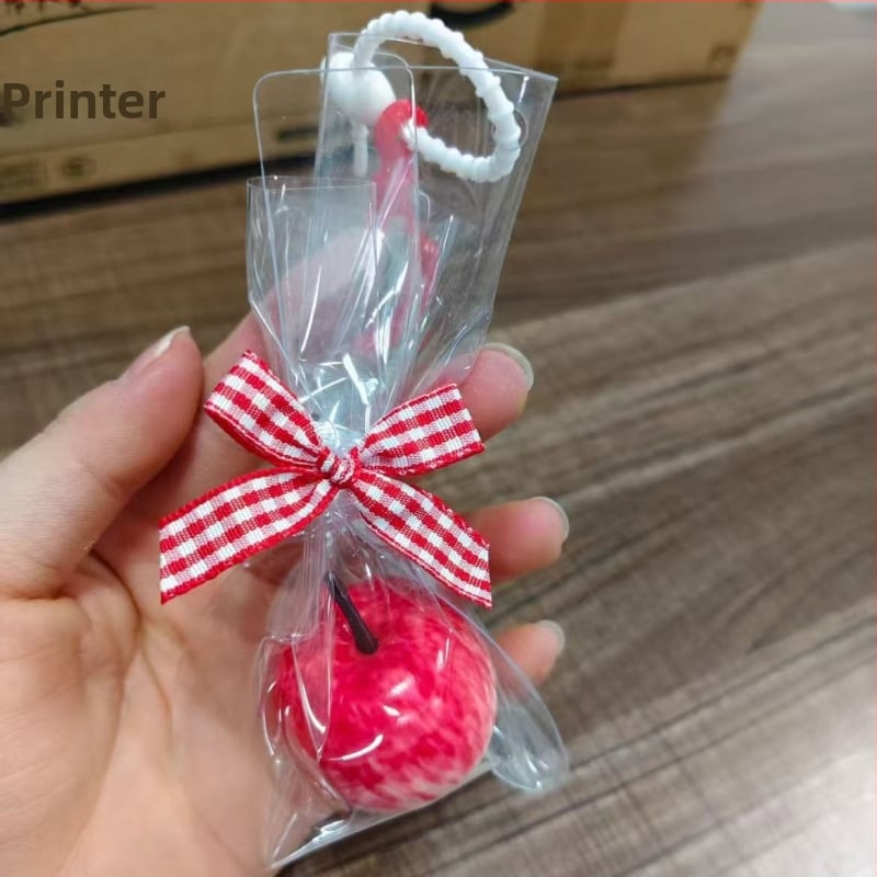 Ключодържател с мотив ябълка, плат, въжен каиш, модерен стил, подарък за двойки