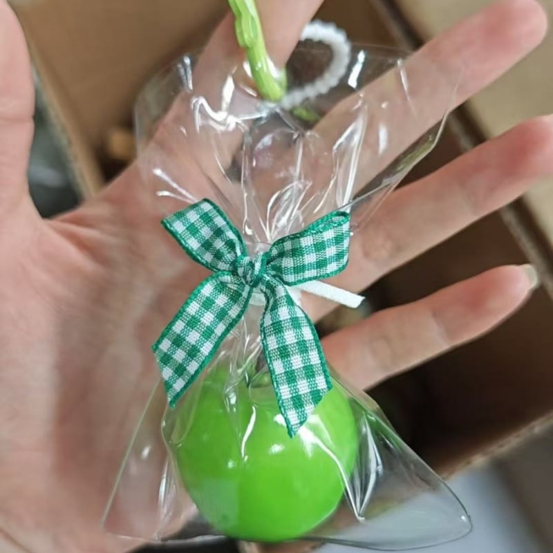 Ключодържател с мотив ябълка, плат, въжен каиш, модерен стил, подарък за двойки