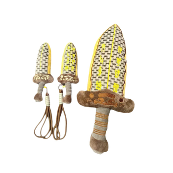 Λούτρινο κολιέ-δαχτυλίδι σε σχήμα σπαθιού Γκουγιάν (Λούτρινο παιχνίδι; Στυλ: Όπλο; Γέμισμα: PP βάμβακι; Κοντή γούνα; Ηλικίες 14+)