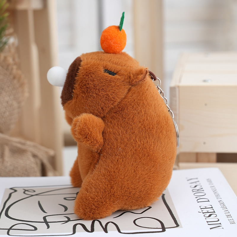 Kapibara plišani ključni privjesak – kratki pliš, PP pamuk punilo, prilagođene uzorke, za uzrast 7–14